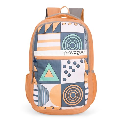 Provogue Blaze laptop backpack with built-in rain cover, college bag, office bag, laptop bag for men and women with bottle holder and side pocket, padded, laptop sleeve, Sunmelt Orange, 35 Ltr - Image 1