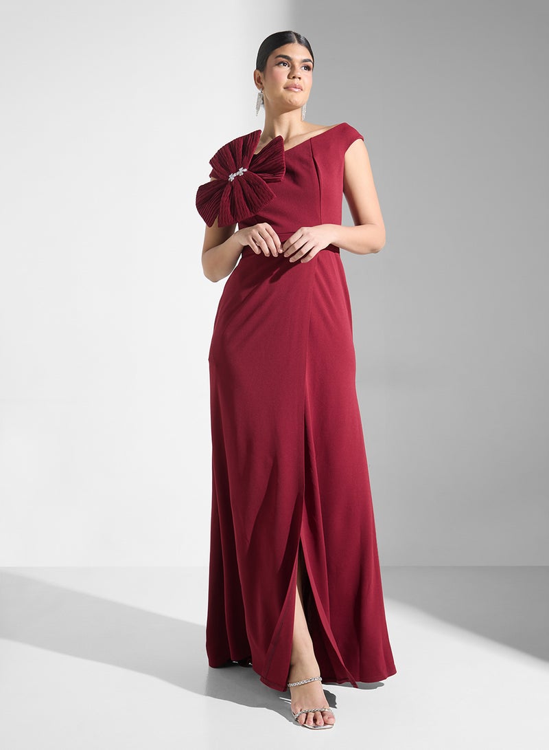 ايرا فستان سهرة مزين بالزهور - Image 1