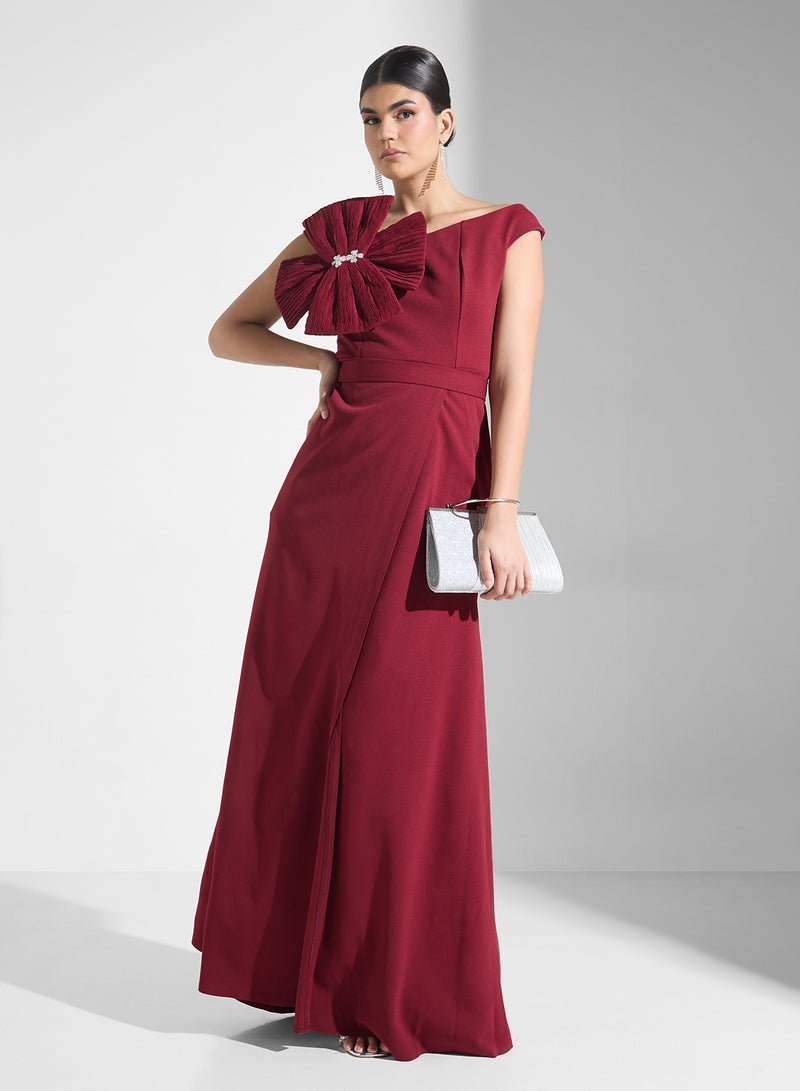 ايرا فستان سهرة مزين بالزهور - Image 4