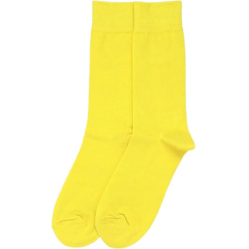 tiemart Men's Socks, One Pair (Yellow Solid) - Image 4