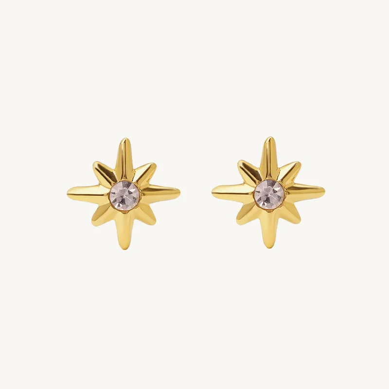 Palmonas PALMONAS Nova Spike Stud Earrings for Women | 18K Gold Plated, Waterproof & Anti-Tarnish