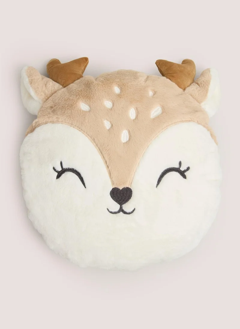 Matalan Deer Head Shaped Cushion Beige