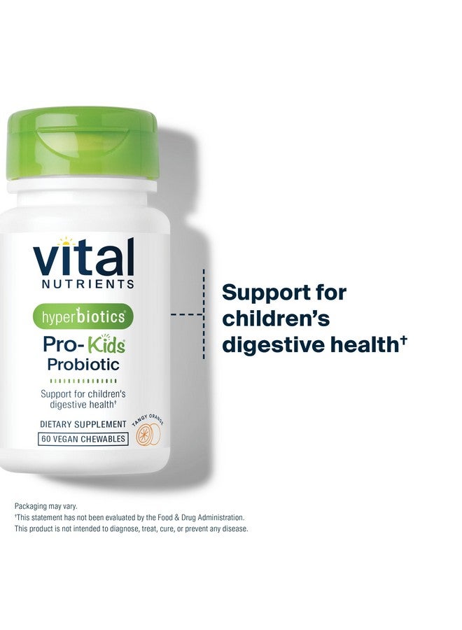 Hyperbiotics Vital Nutrients Pro Kids Probiotic | Allergen-Free Toddler Probiotics for Kids | Targeted Immune, Gut, and Digestive Health | Sugar-Free Orange Flavor | 60 Chewable Tablets - Image 3
