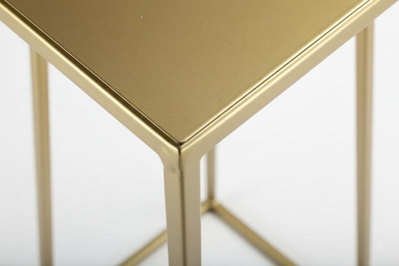 ALPOME Pack of 2 Already Installed Gold Plant Stand indoor stable steel frame Flower Stands drink table for party wedding Centrepieces Living Room Patio Garden (Gold) - Image 2