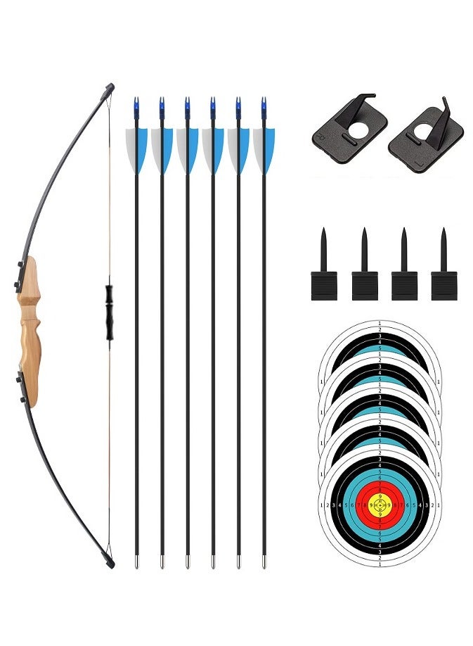 Generic Bow and Arrow Set for Kids and Teens, Beginner Practice Bow, Youth Bow and Arrow with 6 Arrows and Accessories for Outdoor Sports Game  - Image 1