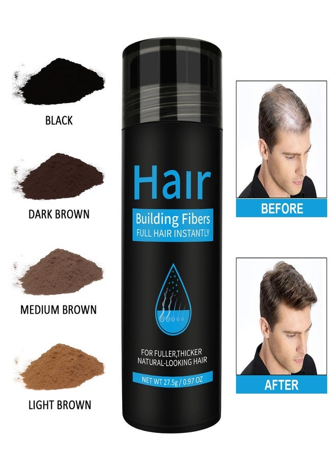Find Back Hair Building Fibers, Hair Thickening Fibers for Thinning Hair & Bald Spots Thicker Fuller Hair in 15 Seconds Suitbable for Man and Woman 0.97Oz (Dark Brown) - Image 4