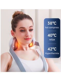 General Cervical Massager Electric Kneading Clamp Neck Trapezius Massager Rechargeable Portable Kneading Heating Neck and Shoulder Massager Neck Massager 3D Shiatsu Neck Massager, Heats Neck, Shoulders, Back  - Image 3