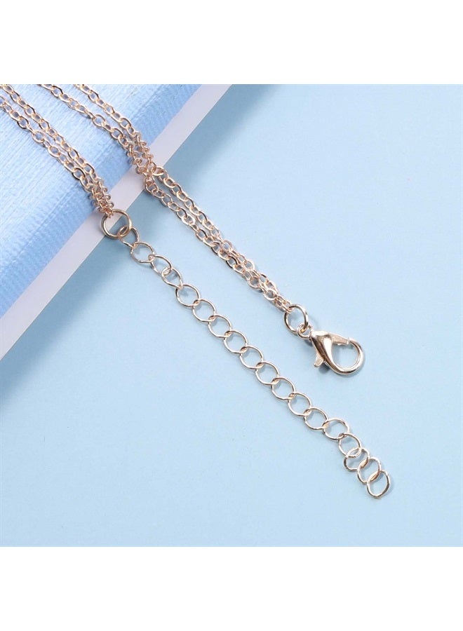 Yheakne Boho Layered Disc Pearl Necklace Gold Coin Pendant Necklace Long Y Lariat Necklace Chain Vintage Pearl Dangle Chain Necklace Jewelry for Women and Girls Gifts - Image 3