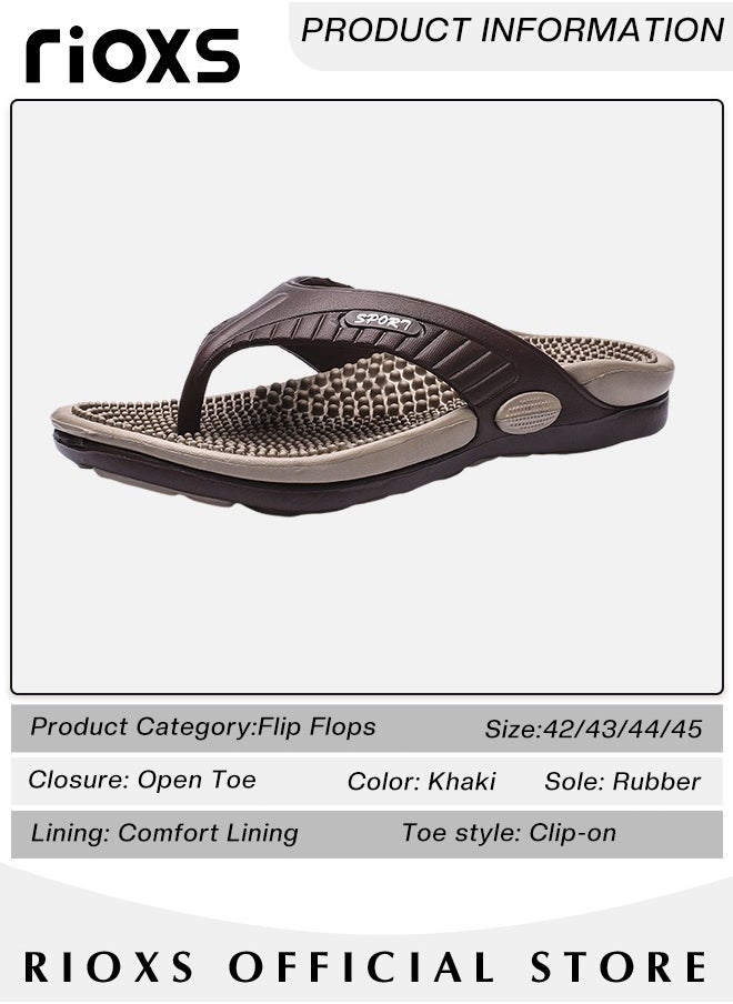 RIOXS Men's Flip Flop Shower Slippers Anti-Slip Flat Sandal For Indoor Or Outdoor Use  - Image 3