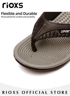 RIOXS Men's Flip Flop Shower Slippers Anti-Slip Flat Sandal For Indoor Or Outdoor Use  - Image 5