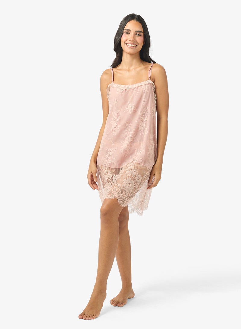 جينجر فستان سليب بتفاصيل دانتيل - Image 4