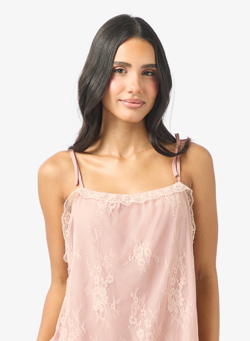 جينجر فستان سليب بتفاصيل دانتيل - Image 3