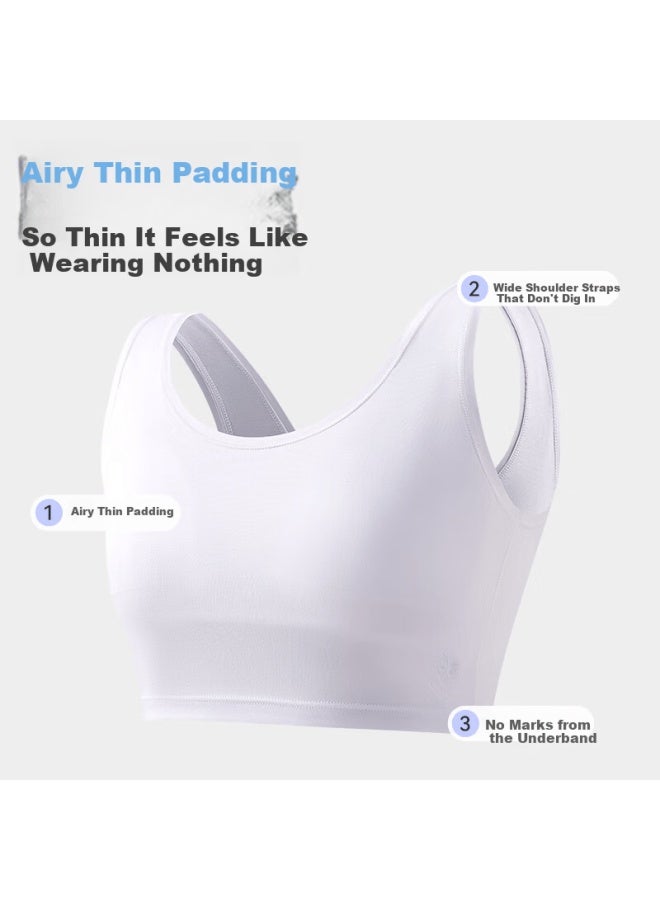 Long time companion Jiusuiban Children's Underwear Girls 8-10 Years Old Class A Developmental Youth Bra Middle School Student 100% Mulberry Silk High Elastic U-back Vest - Image 2