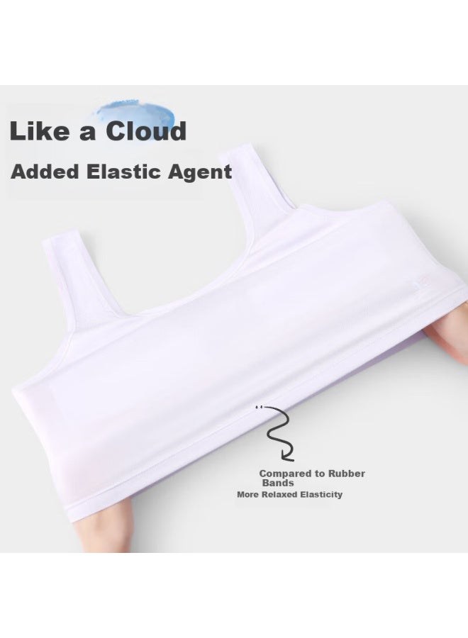 Long time companion Jiusuiban Children's Underwear Girls 8-10 Years Old Class A Developmental Youth Bra Middle School Student 100% Mulberry Silk High Elastic U-back Vest - Image 3