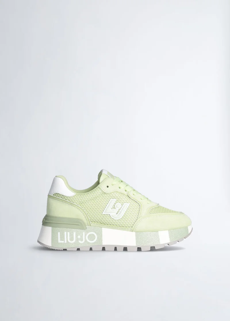 Liu Jo Suede and mesh platform sneakers