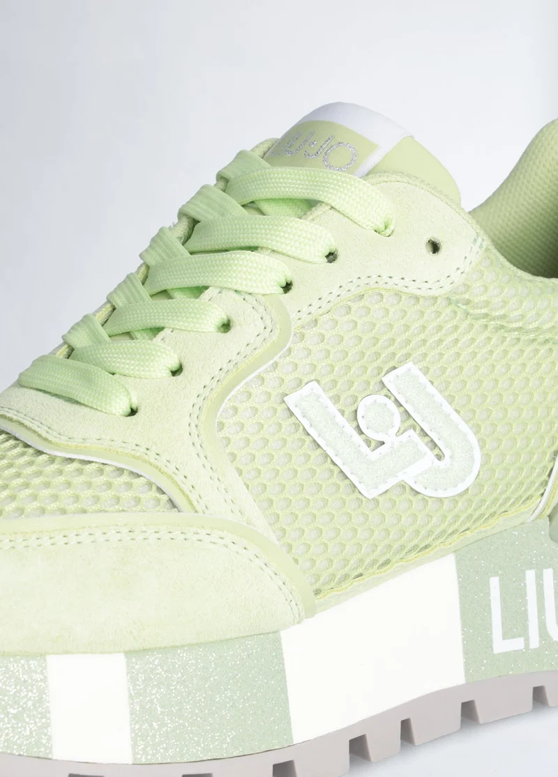 Liu Jo Suede and mesh platform sneakers