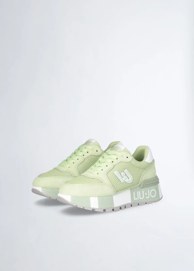 Liu Jo Suede and mesh platform sneakers