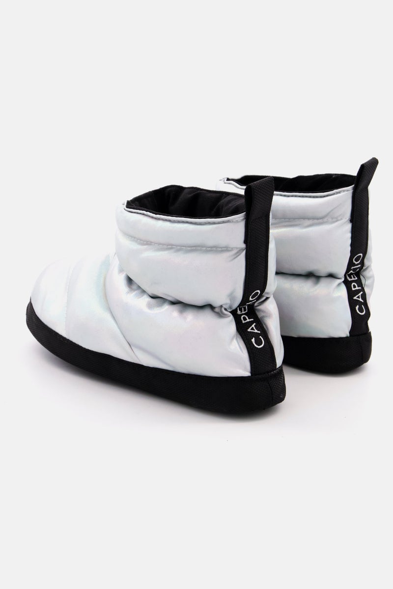 Capezio Kids Boy Slip On Quilted Boots, Sliver - Image 2