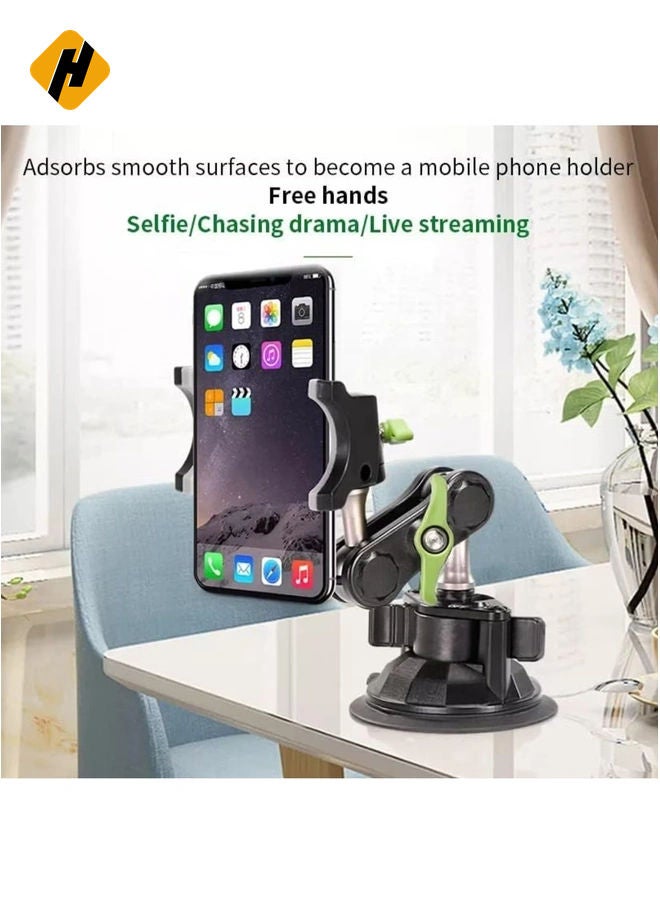 HuHa Universal 360° Rotating Phone Holder with Strong Suction Cup for Car Dashboard & Windshield - Image 4
