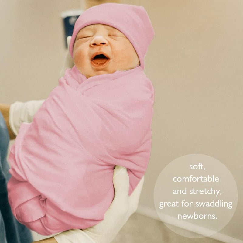 OWLOWLA Newborn Swaddle Set in Blush - Image 3