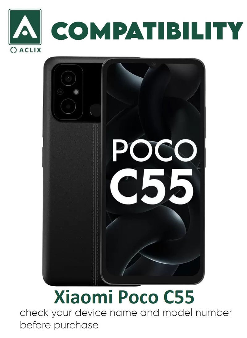 ACLIX 5 Pieces Antistatic ESD Dustproof Premium Quality High Definition Tempered Glass Screen Protector Designed For Xiaomi Poco C55 - Image 3