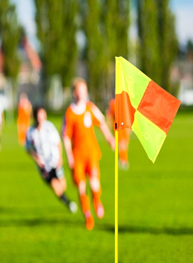 Kabcifea 8 Pieces Soccer Referee Flags and Corner Flags, Dual-Color Red and Yellow Football Corner Flag for Soccer Football Track Volleyball Training Match Accessories - Image 3