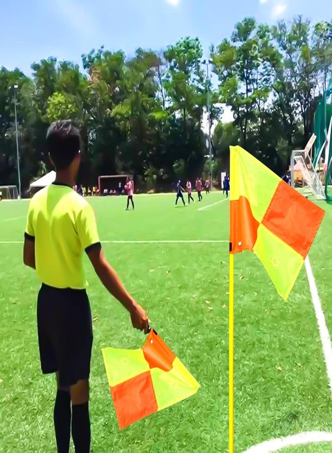 Kabcifea 8 Pieces Soccer Referee Flags and Corner Flags, Dual-Color Red and Yellow Football Corner Flag for Soccer Football Track Volleyball Training Match Accessories - Image 5