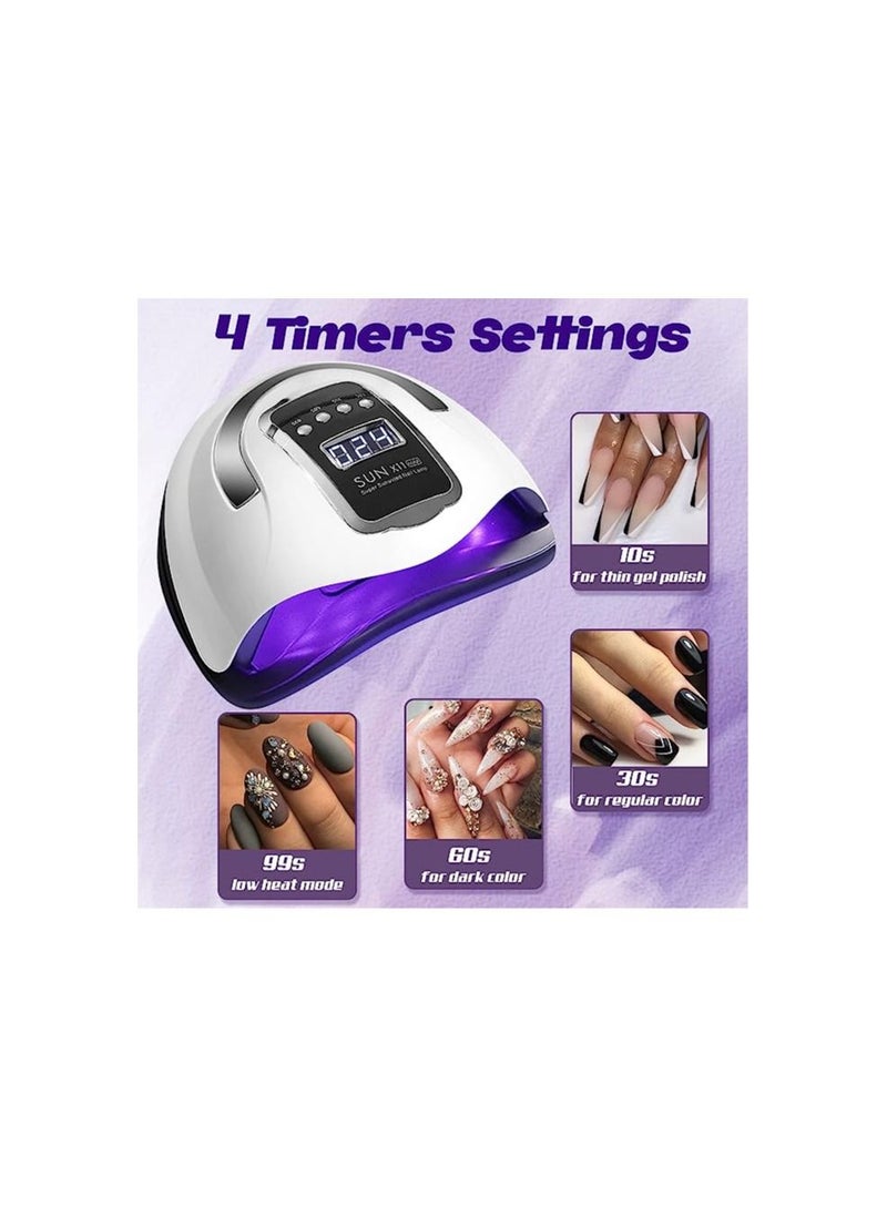 ORiTi UV LED Nail Lamp 220W Professional Nail Dryer UV Light for Nails with 66 Beads, UV Light for Nails Gel Polish, Auto Sensor 4 Timer Setting Portable Nail Art Tools for Fingernail Toenail  - Image 5