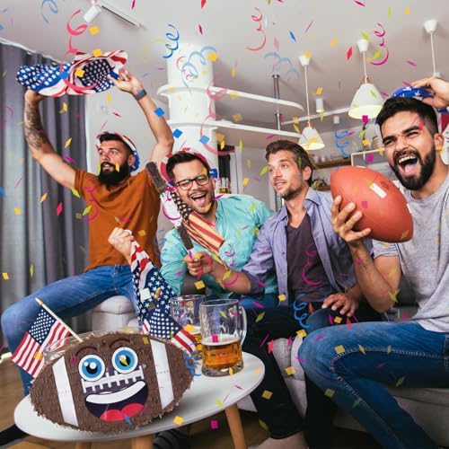 Poen Football Piata Set Party Piata Bundle with a Blindfold Bat and Confetti 13 x 13 x 3 Inch Funny Piata for Birthday Sports Theme Party Piata Games Decorations - Image 5