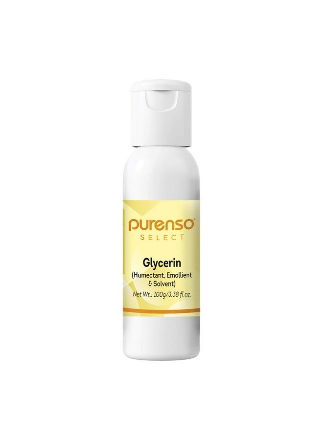 PURENSO Select Glycerin 100G I Sustainable Food Grade Vegetable Glycerine Pharmaceutical Grade Glycerin For Skin Hair Crafts Soaps Vegetable Glycerol Liquid Humectant - Image 1