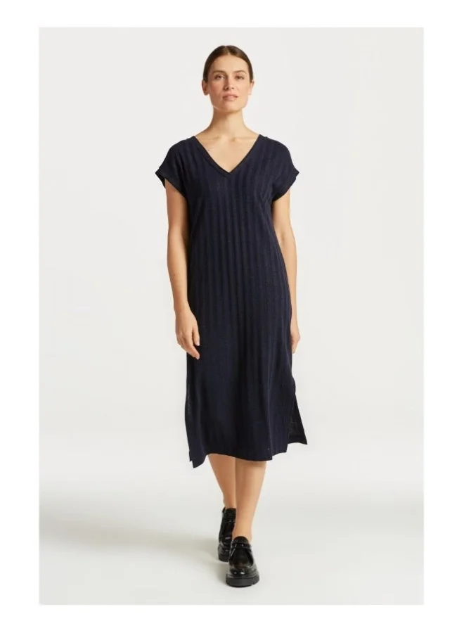GANT Ribbed V-neck Dress