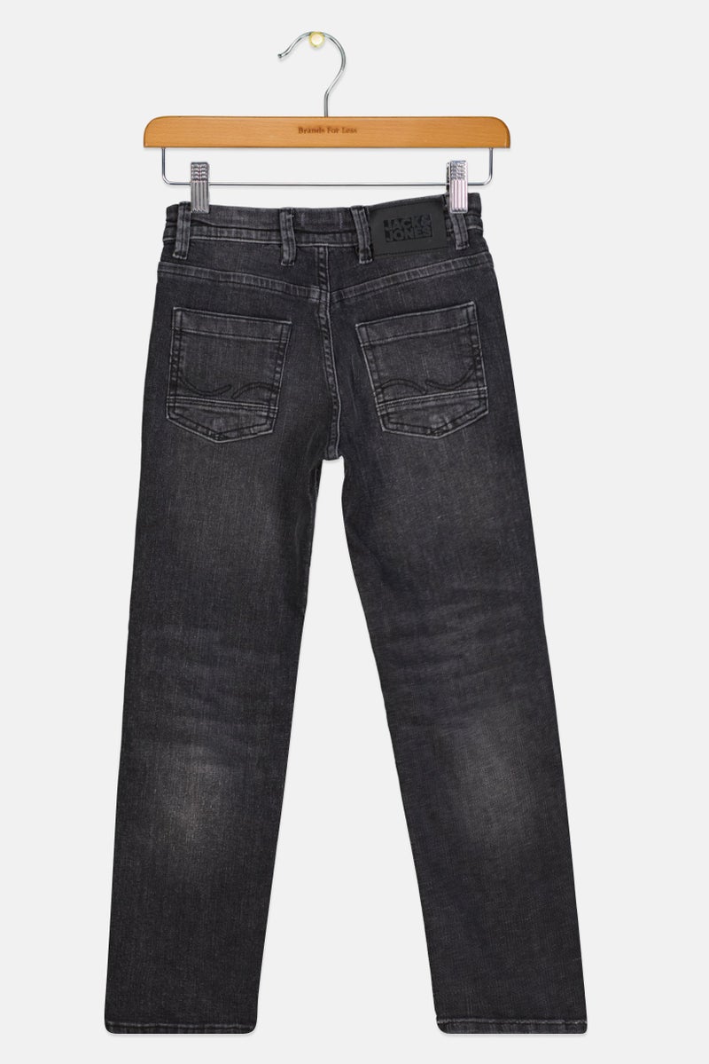Jack Jones Kids Boy Regular Washed Jeans, Dark Grey  - Image 2