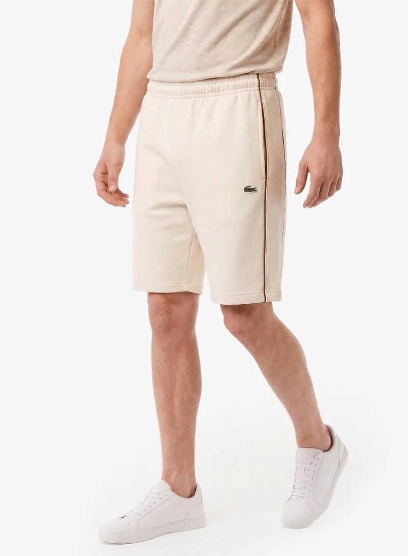 LACOSTE Regular Fit Colorblock Fleece Shorts