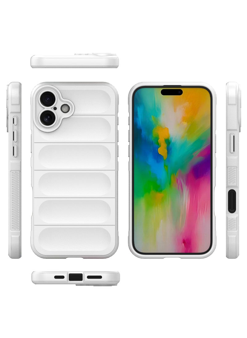 URBBKING - Shockproof Protective Phone Case Cover with Soft Anti-Scratch Microfiber Lining For Apple iPhone 16 Plus 5G White - Image 1