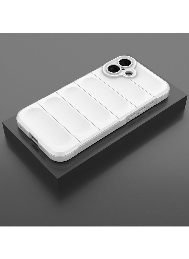 URBBKING - Shockproof Protective Phone Case Cover with Soft Anti-Scratch Microfiber Lining For Apple iPhone 16 Plus 5G White - Image 1
