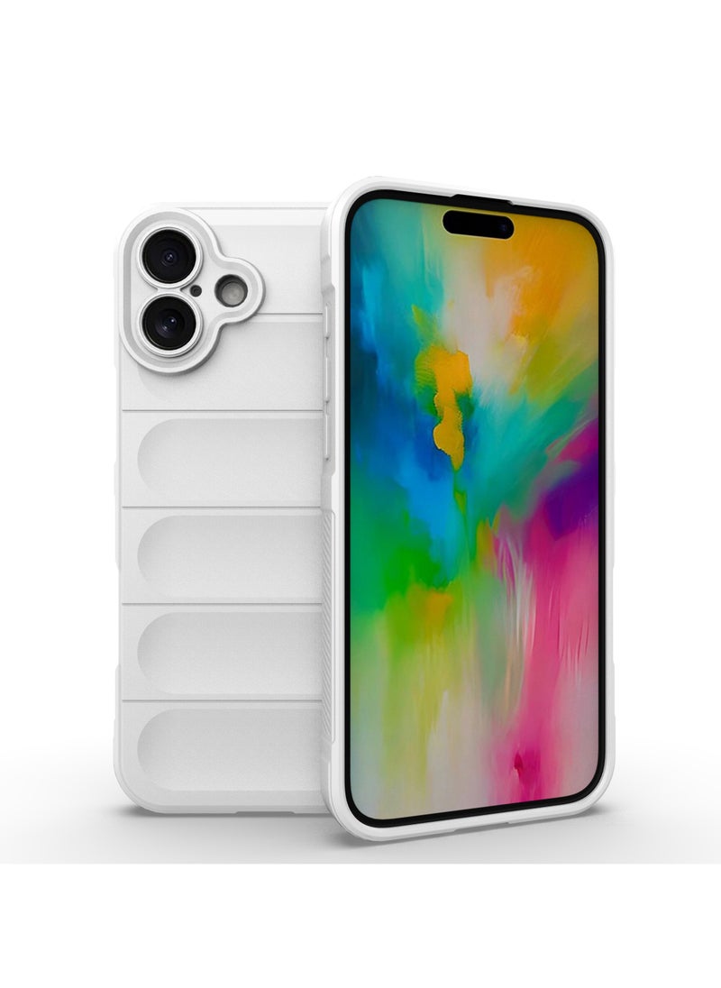 URBBKING - Shockproof Protective Phone Case Cover with Soft Anti-Scratch Microfiber Lining For Apple iPhone 16 Plus 5G White - Image 1
