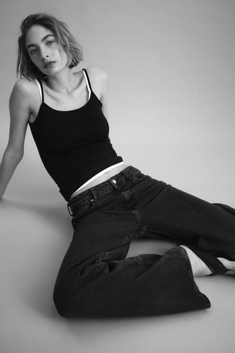 H&M  Wide High Jeans for Women | Best Price UAE