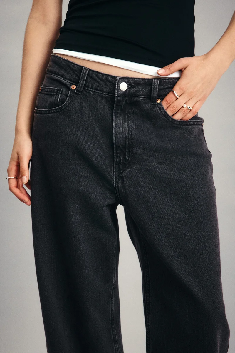 H&M  Wide High Jeans for Women | Best Price UAE