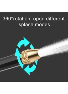 Generic Upgrade Car Washing High Pressure Water Gun Garden Hose Nozzle Sprayer, Metal High Pressure Leak-proof Water Hose Nozzle with 3 Adjustable Spray Patterns for Garden Watering And Car Pet Washing  - Image 3