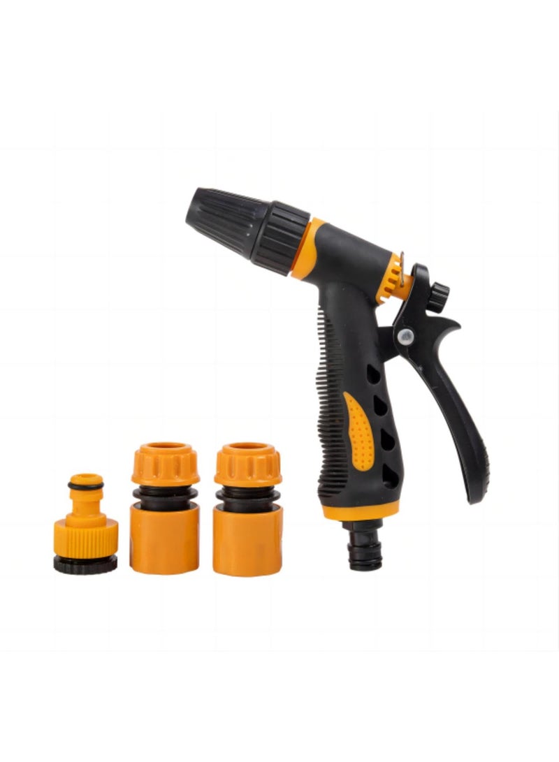 Upgrade Car Washing High Pressure Water Gun Garden Hose Nozzle Sprayer, Metal High Pressure Leak-proof Water Hose Nozzle with 3 Adjustable Spray Patterns for Garden Watering And Car Pet Washing - Image 1