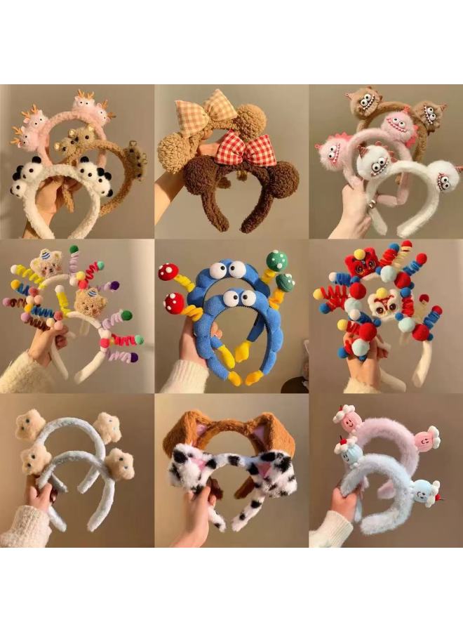 Animal Ear Headbands Coffee blush knot Halloween Costume Accessories Cute Fancy Headwear for Girls & Women - Image 3