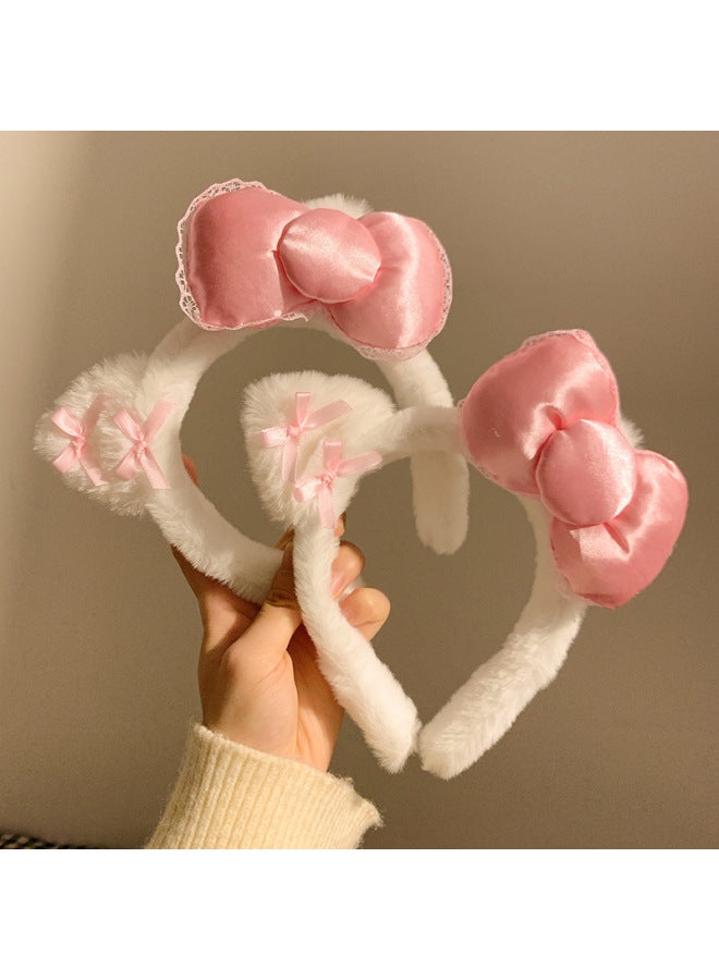 Animal Ear Headbands Coffee blush knot Halloween Costume Accessories Cute Fancy Headwear for Girls & Women - Image 4