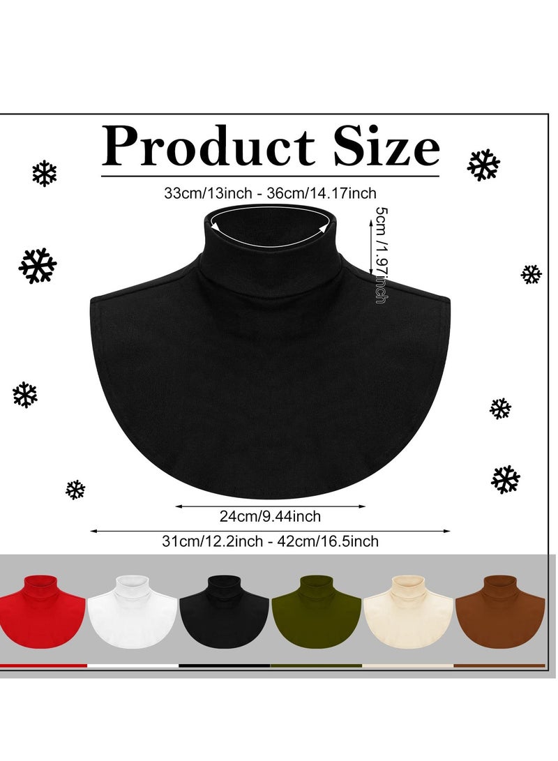 SYOSI Fake Turtleneck , 6 Pieces Dickey Collars Half Top Mock Blouse Collar Neck False Turtleneck Neck for Women Girls - Image 5