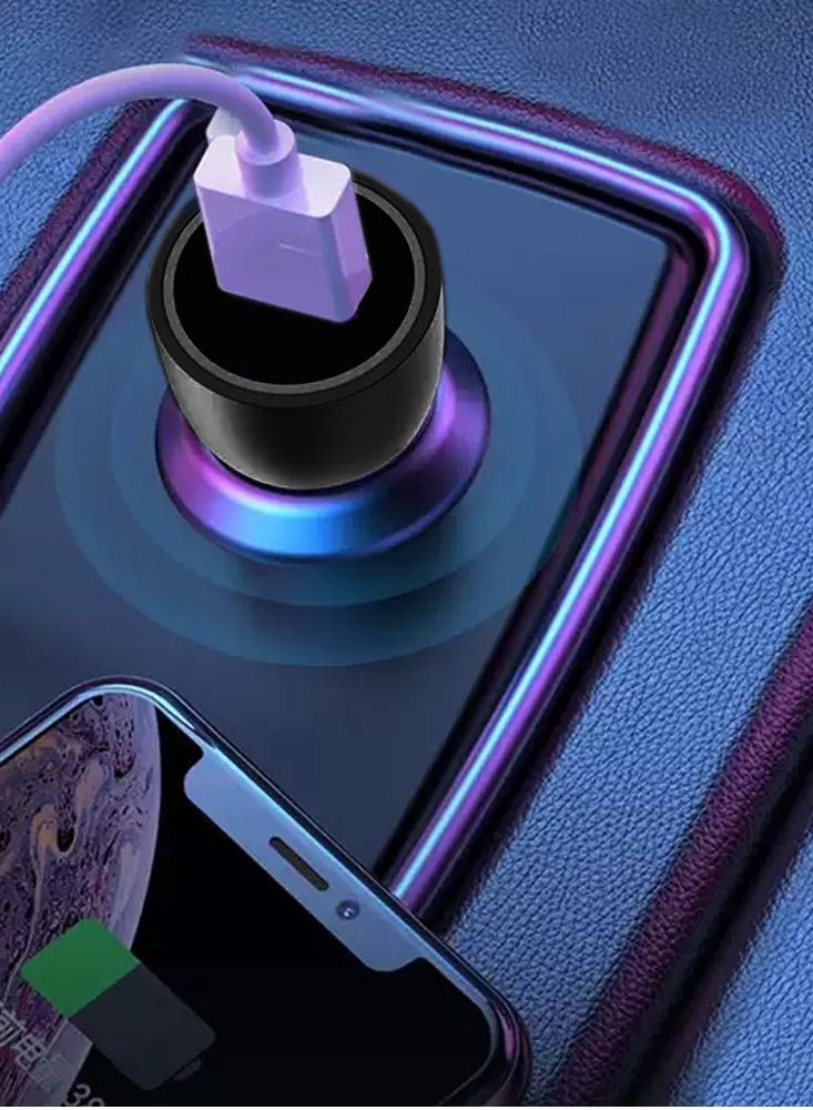 Mill Car Charger 30W Fast Charge Qualcomm 3.0 Quick Charge 5A Output Black - Image 3