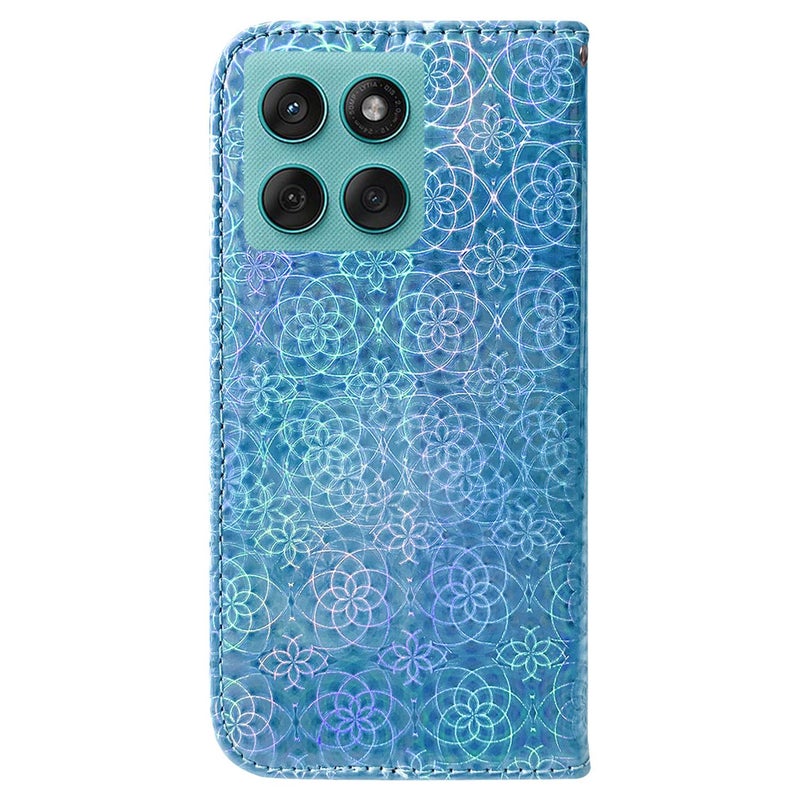HuHa Case Cover For Motorola Edge 60 Fusion / Edge 5G 2025 Colorful Magnetic Buckle Leather Phone Case(Blue) - Image 3