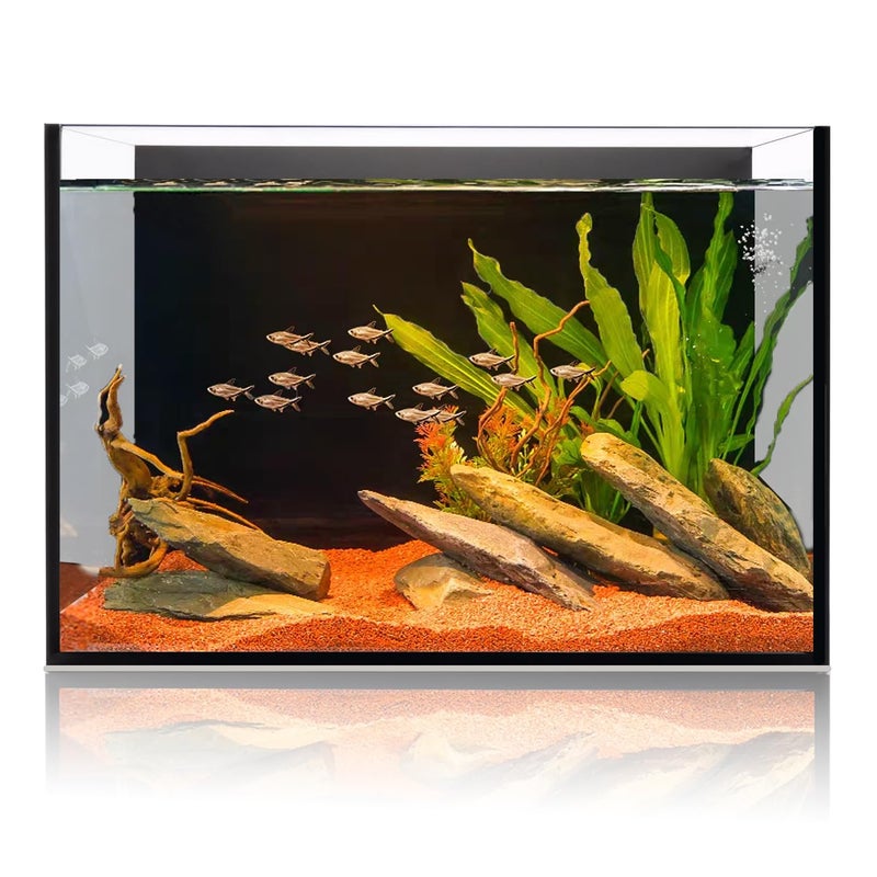 Wonderfactory 6 Gallon Glass Fish Tank 5 Gallon, Small Aquarium Fish Bowl Cube for Betta Goldfish Snails Shrimp Aquatic Planting, Easy to Maintain Ultra Clear Rimless Design Low Iron - Image 1