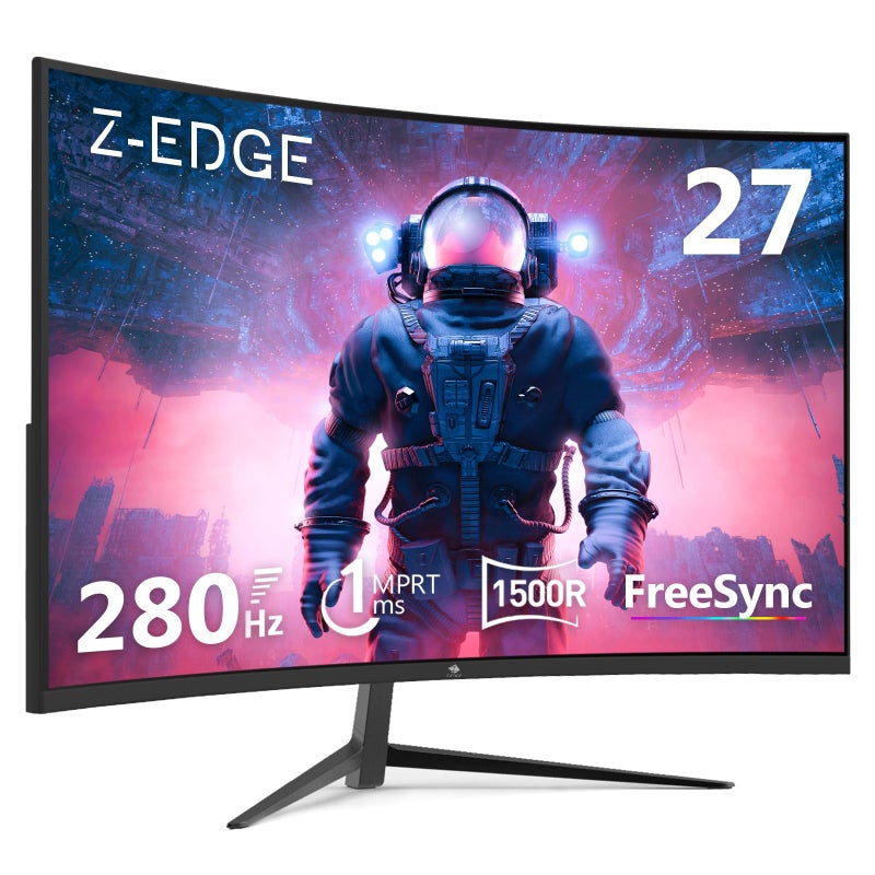 شاشة ألعاب Z-EDGE مقاس 27 بوصة، 240 هرتز، IPS، 1 مللي ثانية، FreeSync، FHD 1080P UG27PJ-أبيض - Image 1