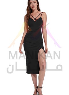 Generic MANIKAN lingerie nightgown with a long side opening made of soft and comfortable materials mixed with cotton and Lycra for women  - Image 1