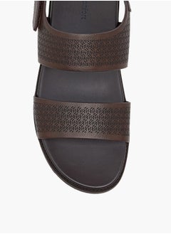 Le Confort Men's Textured Sandals with Hook and Loop Closure  - Image 3
