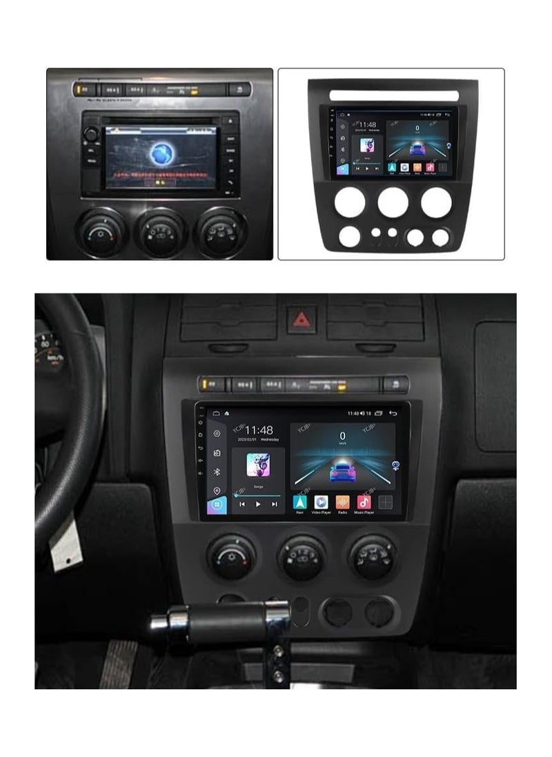 SHEZA STAR - Android Car Stereo for Hummer H3 2005 2006 2007 2008 2009 2010 6GB RAM 128GB ROM 9 Inch Support SIM Card, Apple Carplay, MirrorLink WiFi BT, IPS Touch Screen with AHD Camera Included - Image 1